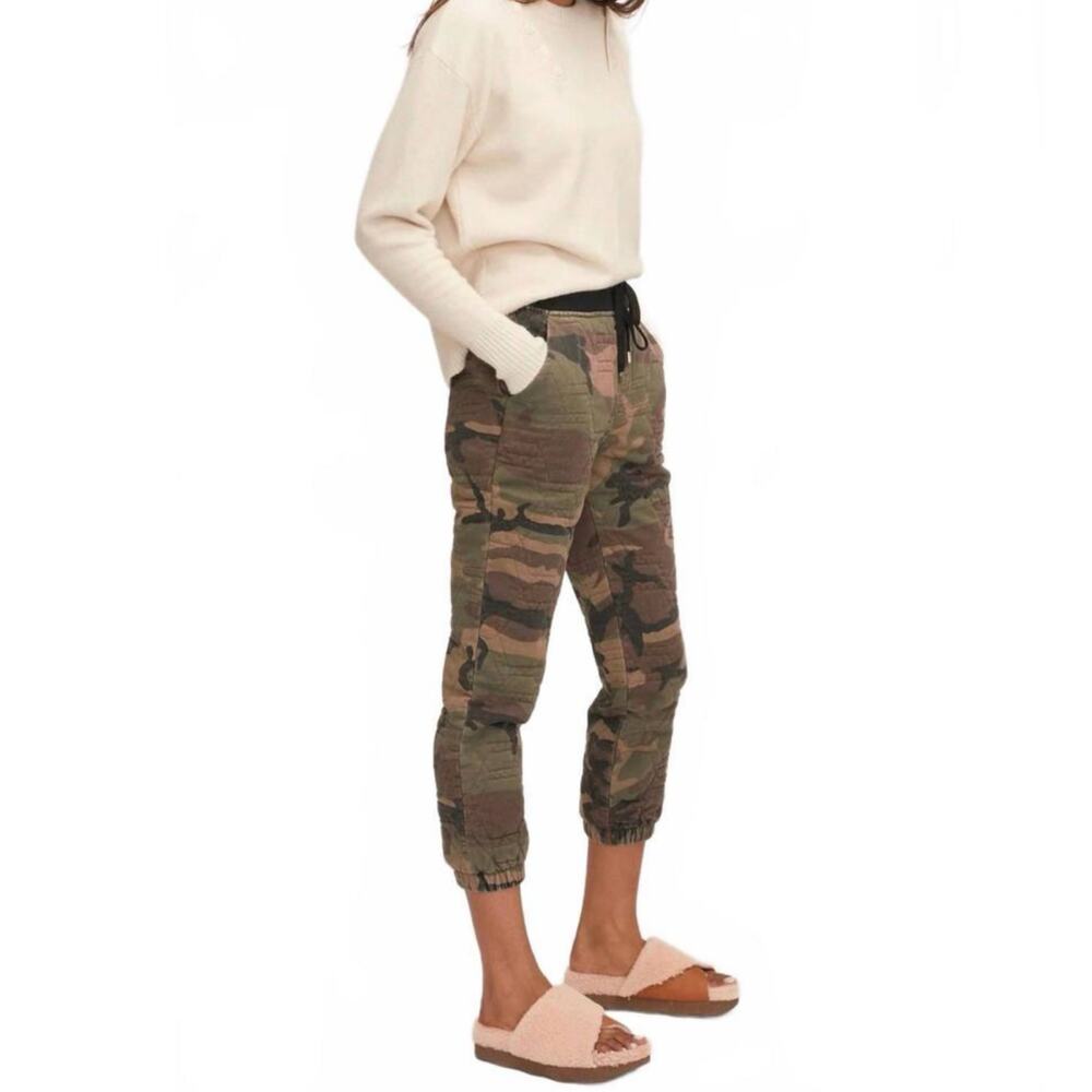 Marissa Webb Markie Thick Quilted Cotton Camo Jogger Pants 8 M $455